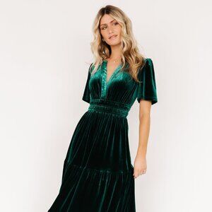 Baltic Born Artemis Velvet Maxi Dress | Emerald Size SS